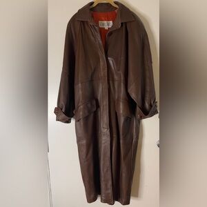 La Nouvelle Renaissance Genuine Maxi Leather Coat 🔥